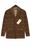 Brown Checked Wool Blend Jacket