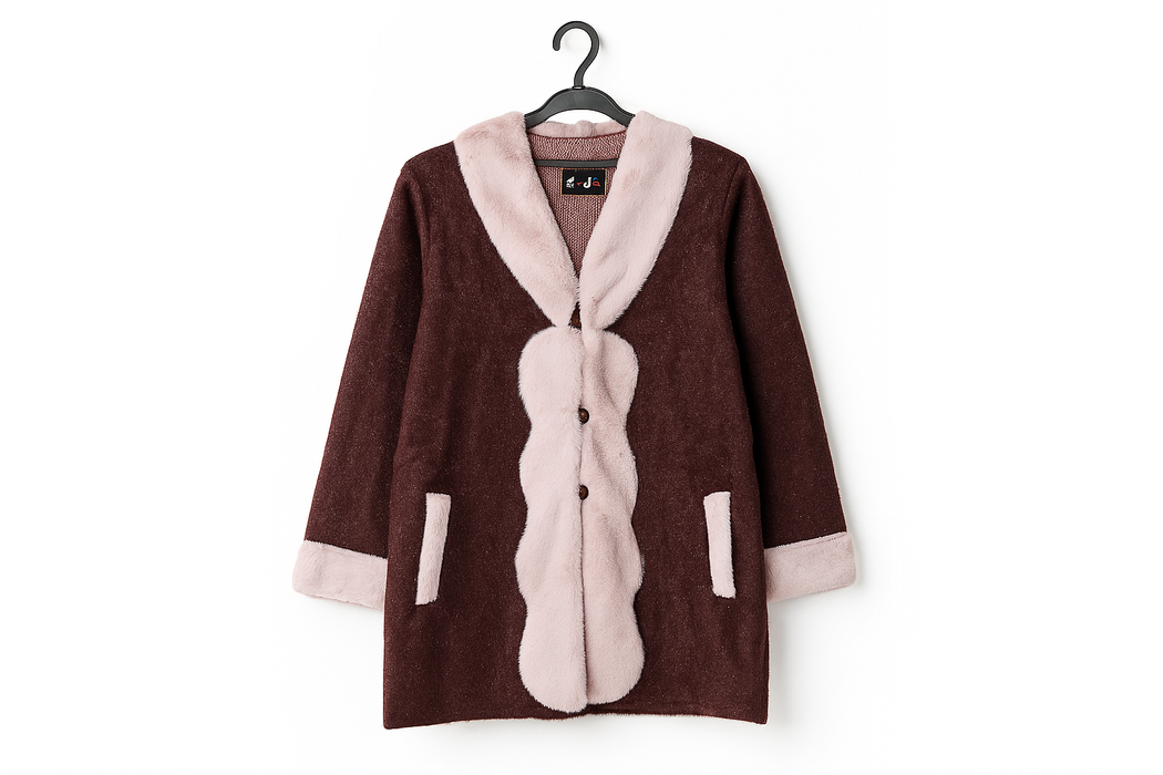 Women’s Woolen Coat – Rose Brown