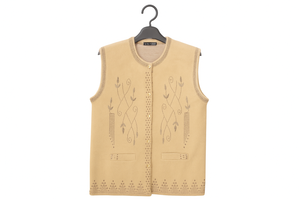 Women’s Light Sage Green Embroidered Knit Sweater